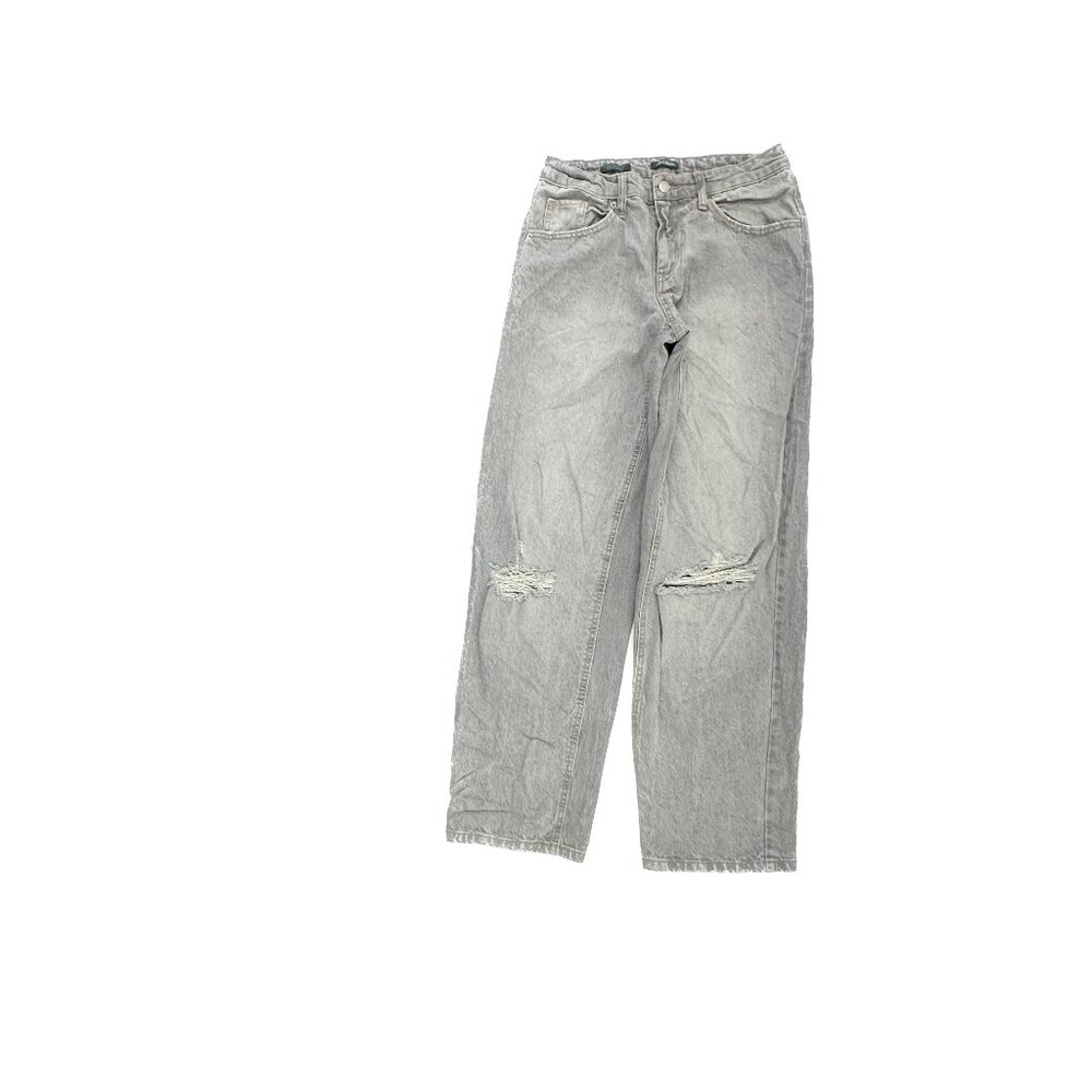 Wild Fable Mid Rise 90's Relaxed Straight Distressed Women's size 2 Gray Jeans